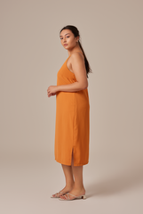 Gloria Halter Neck Dress in Orange