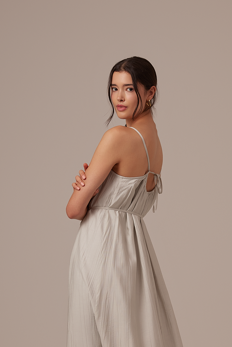 Leah Textured Midi Dress in Willow