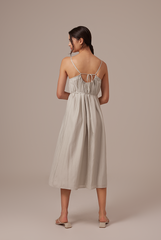Leah Textured Midi Dress in Willow