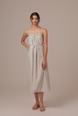 Leah Textured Midi Dress in Willow