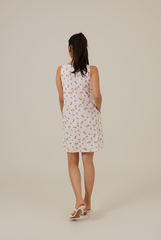 Adelyn Embroidery Shift Dress in Raspberry