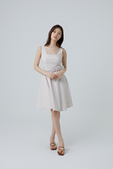 Darby Gingham Skater Dress in Ash