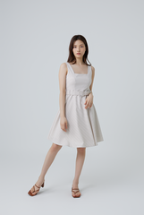 Darby Gingham Skater Dress in Ash