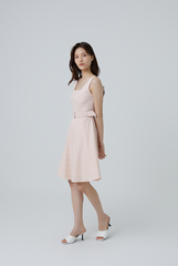 Darby Gingham Skater Dress in Pink
