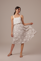 Serena Abstract Dress in White