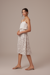 Serena Abstract Dress in White