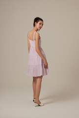 Vivalyn Textured Tiered Dress in Lavender