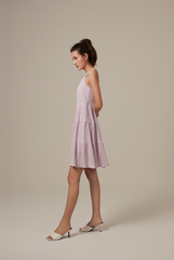 Vivalyn Textured Tiered Dress in Lavender
