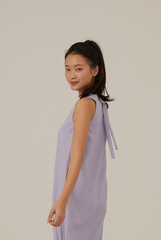 Tinlyn Ribbon V-neck Dress in Lilac
