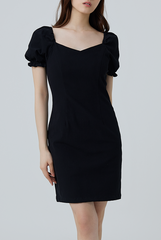 Dove Sweetheart Bodycon Dress in Black