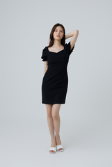 Dove Sweetheart Bodycon Dress in Black