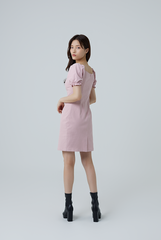Dove Sweetheart Bodycon Dress in Blush