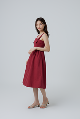 Asha Utility Dress in Maroon