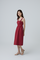 Asha Utility Dress in Maroon