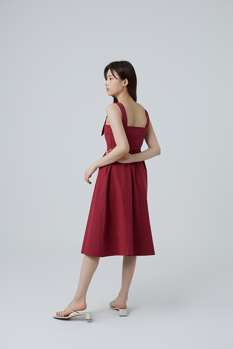 Asha Utility Dress in Maroon