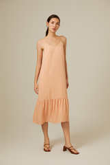 Alexandra Dropwaist Dress in Melon