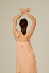 Alexandra Dropwaist Dress in Melon