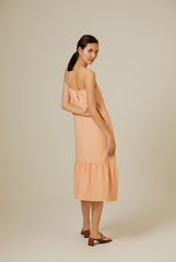 Alexandra Dropwaist Dress in Melon
