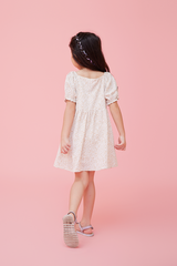 KIDS Fia Floral Dress in White