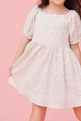 KIDS Fia Floral Dress in White