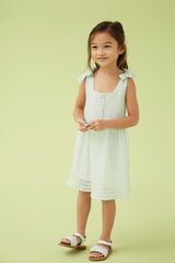 KIDS Dylane Textured Dress in Mint