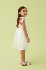 KIDS Dylane Textured Dress in White