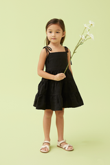 KIDS Iris Tri-Tiered Dress in Black