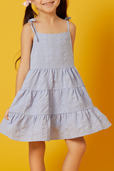 KIDS Iris Tri-Tiered Dress in Periwinkle