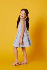 KIDS Iris Tri-Tiered Dress in Periwinkle