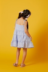 KIDS Iris Tri-Tiered Dress in Periwinkle
