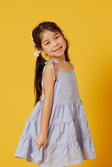 KIDS Iris Tri-Tiered Dress in Periwinkle