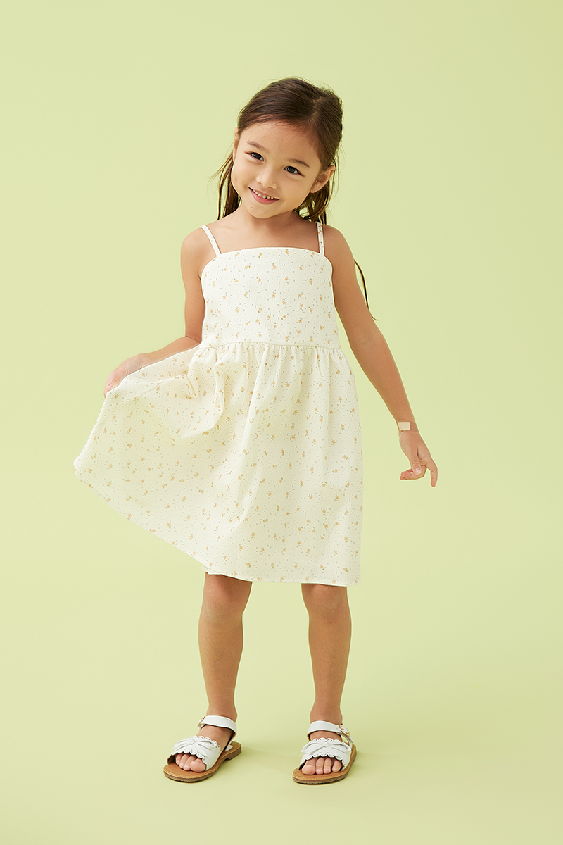 KIDS Ohera Floral Babydoll Dress in Daffodil