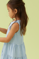 KIDS Riley Tiered Dress in Blue