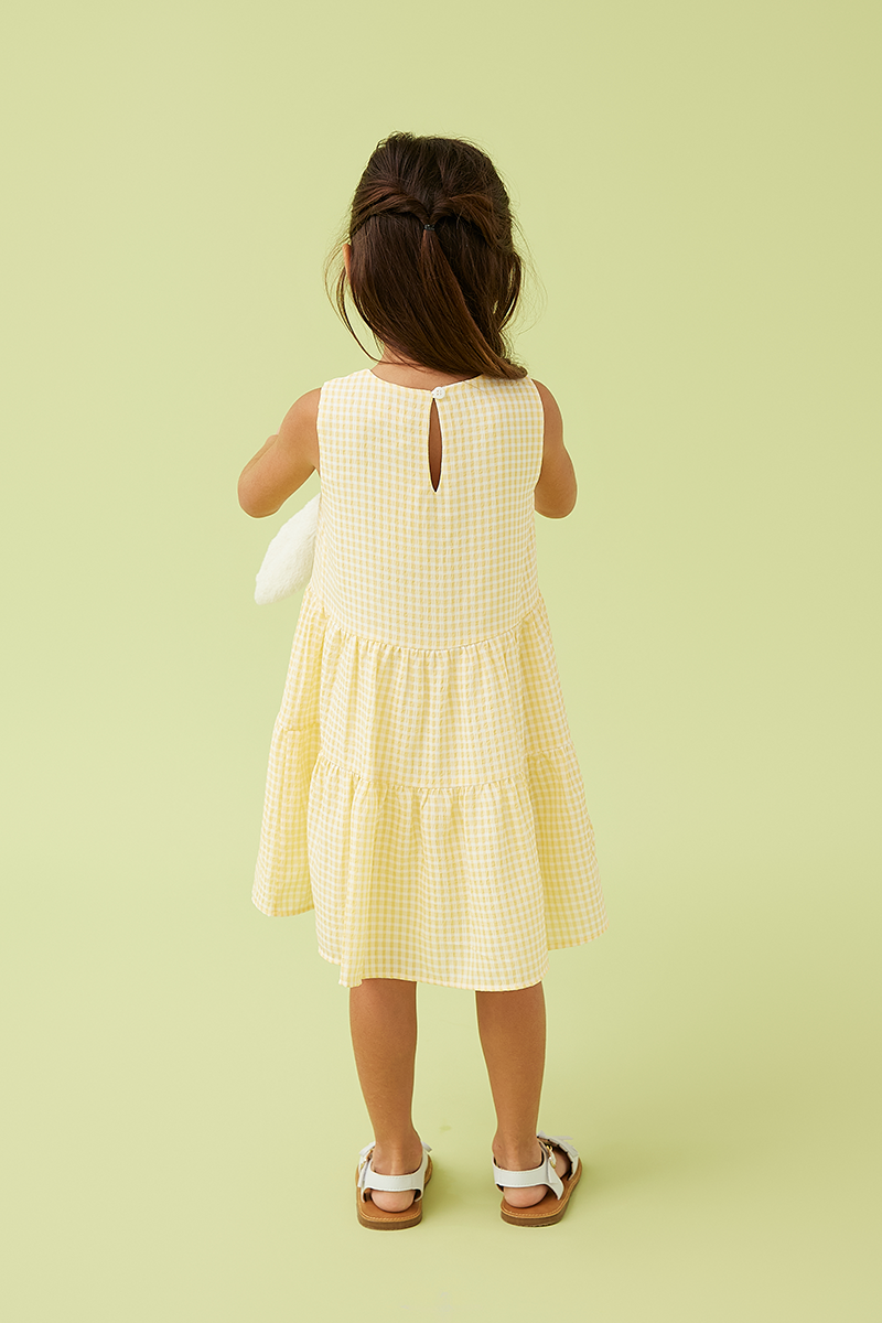 KIDS Riley Tiered Dress in Butter