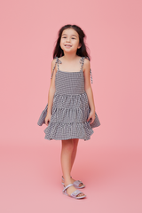 KIDS Fyna Tri-Tiered Dress in Black