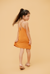 KIDS Gloria Halter Neck Dress in Orange