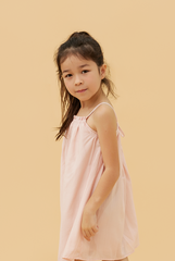 KIDS Leah Textured Dress in Blush