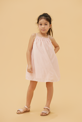 KIDS Leah Textured Dress in Blush
