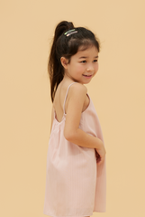 KIDS Regina Scoop Back Dress in Blush