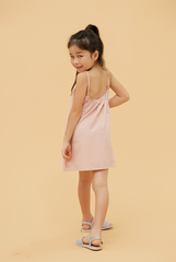 KIDS Regina Scoop Back Dress in Blush