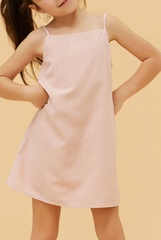 KIDS Regina Scoop Back Dress in Blush