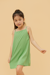 KIDS Regina Scoop Back Dress in Green