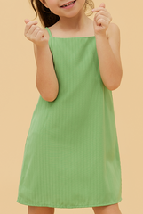 KIDS Regina Scoop Back Dress in Green