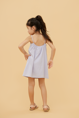 KIDS Regina Scoop Back Dress in Lilac