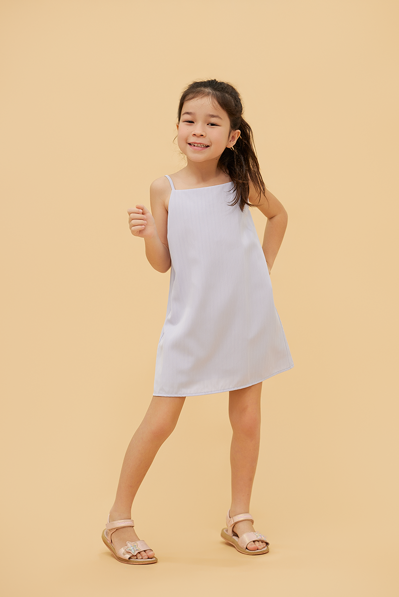 KIDS Regina Scoop Back Dress in Lilac