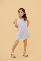 KIDS Regina Scoop Back Dress in Lilac