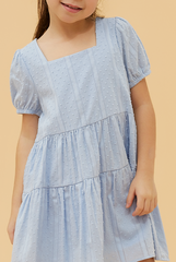 KIDS Lilian Tiered Dress in Baby Blue
