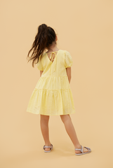 KIDS Lilian Tiered Dress in Butter
