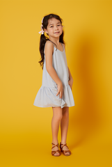 KIDS Alexandra Dropwaist Dress in Baby Blue