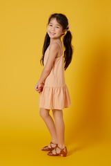 KIDS Alexandra Dropwaist Dress in Melon